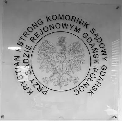 Pstrong Krystian Komornik Sądowy przy Sądzie Rejonowym Gdańsk Północ w Gdańsku